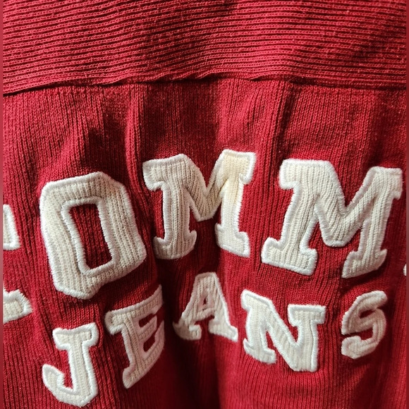 Tommy Hilfiger Vintage Jeans Graphic Drop Shoulder 100% Cotton Sweater - Picture 3 of 8